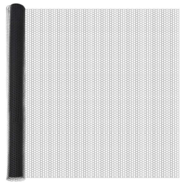 vidaXL Hexagonzaun Grau 1.6 x 25 m PVC