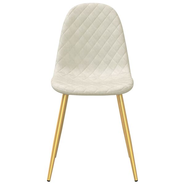 vidaXL Esszimmerst&uuml;hle 6 Stk. Creme Samt