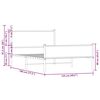 vidaXL Metallbett ohne Matratze Eichen-Optik 120x190 cm