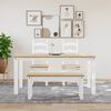 vidaXL Essbank Panama Wei&szlig; 105x30x45 cm Massivholz Kiefer