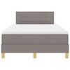 vidaXL LED Boxspringbett mit Matratze mit LED Taupe 120 x 200 cm Stoff