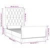 vidaXL Bettgestell ohne Matratze Schwarz 80x200 cm Stoff