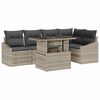 vidaXL Gartensofa-set 6 Stk. Hellgrau Poly-Rattan
