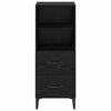 vidaXL Sideboard Schwarz Eichen-Optik 34 x 34,5 x 90 cm Holzwerkstoff