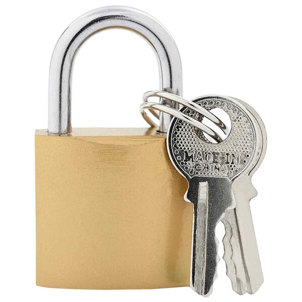 vidaXL U Schloss mit Schl&uuml;sseln 6 pcs Messing Eisen