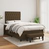 vidaXL Boxspringbett mit Matratze Dunkelbraun 120x190 cm Stoff