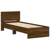 vidaXL Bettgestell ohne Matratze mit Kopfteil Braun Eiche 90x190 cm
