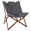 Lesli Living Butterfly-Stuhl 73x85x95 cm Grau und Braun