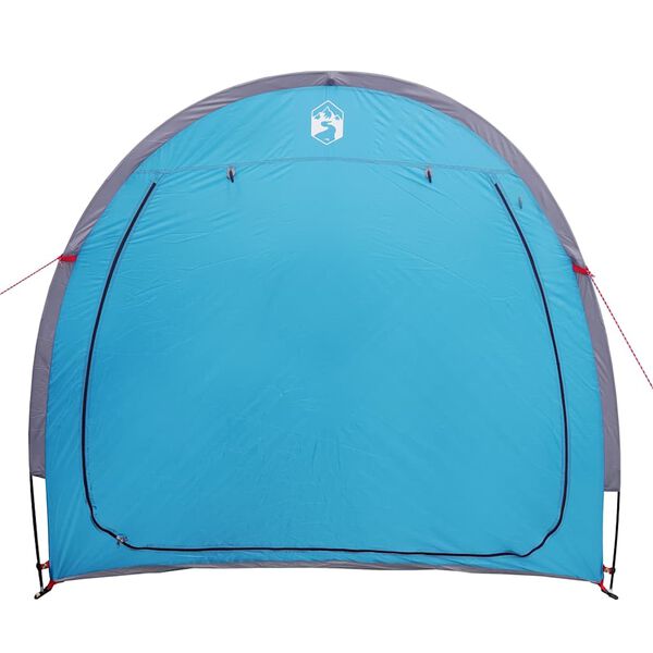 vidaXL Fahrradgarage mit Dach mit Speicher Blau 210 x 90 x 174 cm
