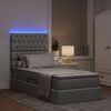 vidaXL Bett mit Stauraum und LED Hellgrau 90 x 200 cm Polyester