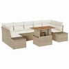 vidaXL Garten-Sofa-Set 8 Stk. Beige Poly Rattan