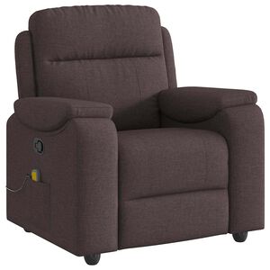 vidaXL Massagesessel Dunkelbraun Stoff