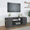 vidaXL TV-Schrank Grau 110x35x40,5 cm Massivholz Kiefer