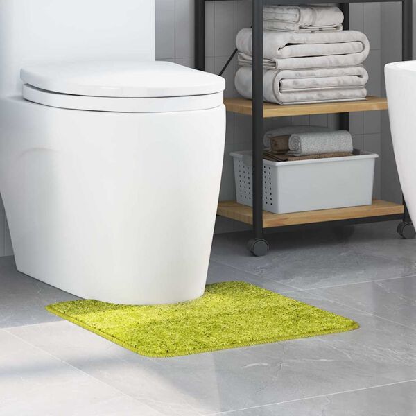 vidaXL Rutschfeste Badematte mit Toilettenausschnitt Gr&uuml;n 50 x 50 cm