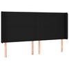 vidaXL Boxspringbett mit Matratze & LED Schwarz 180x200 cm Stoff