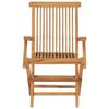 vidaXL Gartenst&uuml;hle mit Hellgr&uuml;nen Kissen 8 Stk. Massivholz Teak