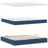 vidaXL Aufbewahrungsbett mit Matratze Blau 200 x 200 cm Holzwerkstoff