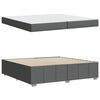 vidaXL Bettrahmen mit Matratze Dunkelgrau 200 x 200 cm Stoff