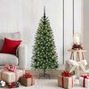 vidaXL K&uuml;nstlicher Weihnachtsbaum mit 150 LEDs Gr&uuml;n 120 cm PE und PVC