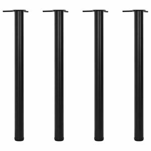 4 h&ouml;henverstellbare Tischbeine Schwarz 870 mm