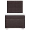 vidaXL Boxspringbett mit Matratze Dunkelbraun 90x190 cm Stoff