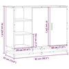 vidaXL Sideboard Grau Sonoma 92x35x76 cm Holzwerkstoff