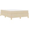 vidaXL Bettrahmen mit Matratze Creme 140 x 200 cm Stoff