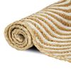 vidaXL Teppich Nat&uuml;rlich und Wei&szlig; 240 x 240 cm Jute
