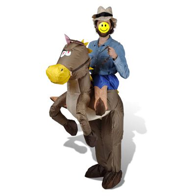 Cowboy & Pferd Kostüm Aufblasbar Faschingkostüm Karneval