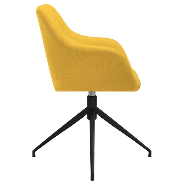 vidaXL Esszimmerst&uuml;hle 2 Stk. Drehbar Gelb Stoff