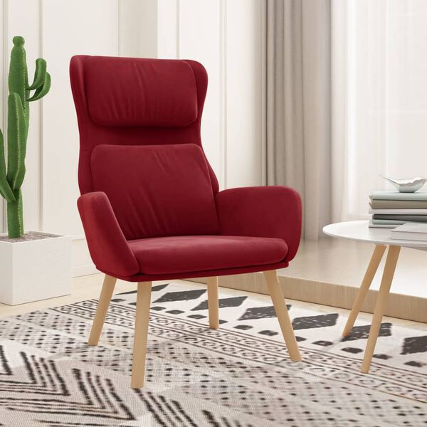 vidaXL Relaxsessel Weinrot Samt