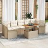 vidaXL Garten-Sofa-Set mit Kissen 8 pcs Beige und Creme