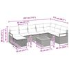 vidaXL Garten-Sofa-Set mit Kissen mit Speicher 9 pcs Beige Poly Rattan