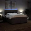 vidaXL Boxspringbett mit Matratze Dunkelbraun 180x200 cm Stoff
