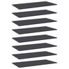 vidaXL B&uuml;cherregal-Bretter 8 Stk. Grau 80x30x1,5 cm Holzwerkstoff