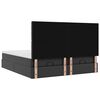 vidaXL Ottoman-Bett mit Matratzen Schwarz 180x200 cm Kunstleder