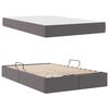 vidaXL Aufbewahrungsbett mit Matratze mit Matratze 2 pcs Grau Leder