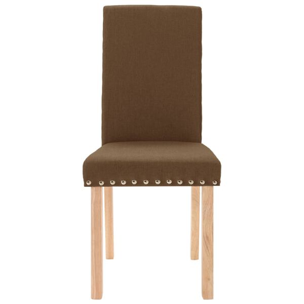 vidaXL Esszimmerst&uuml;hle 4 Stk. Braun Stoff
