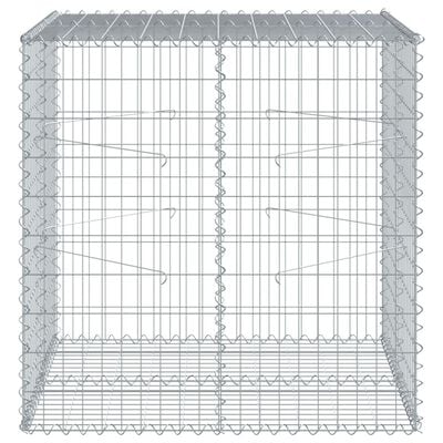 vidaXL Gabione mit Deckel 100x100x100 cm Verzinktes Eisen