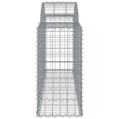 vidaXL Gabionen mit Hochbogen 20 Stk. 200x50x80/100cm Verzinktes Eisen