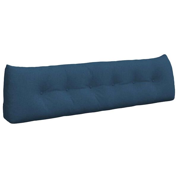 vidaXL R&uuml;cken Kissen Blau 180 x 24 x 50 cm Stoff