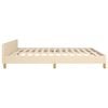 vidaXL Bettgestell ohne Matratze Creme 160x200 cm Stoff