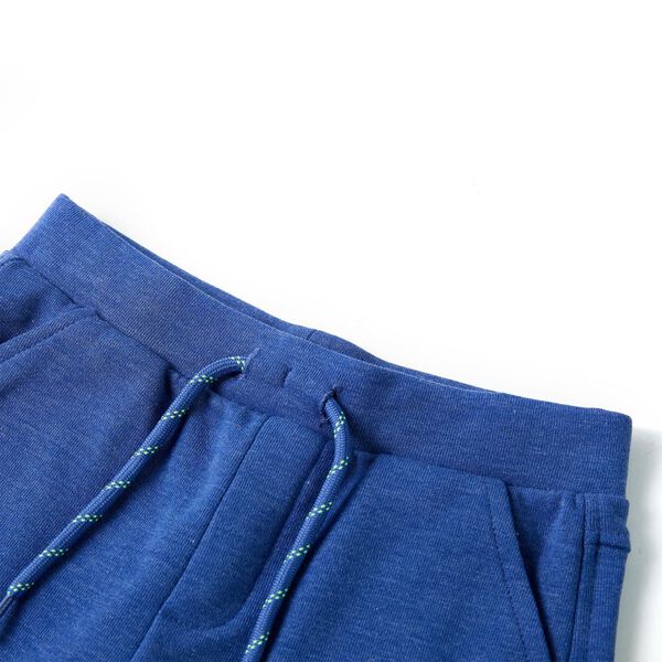 Kindershorts mit Kordelzug Blau Melange 128