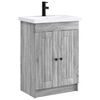 vidaXL Badezimmerm&ouml;bel-Set Grau Sonoma 78,5 x 37,5 x 81 cm