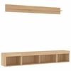 vidaXL 5-tlg. Wohnwand mit LED-Beleuchtung Sonoma-Eiche Holzwerkstoff
