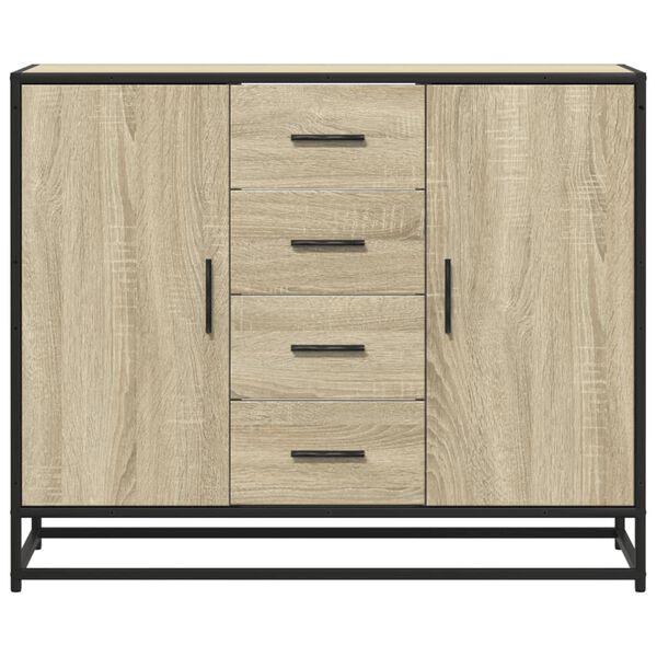 vidaXL Sideboard Sonoma-Eiche 92x35x76 cm Holzwerkstoff