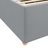 vidaXL Bettrahmen mit Matratze Hellgrau 140 x 200 cm Stoff
