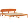 vidaXL Bettrahmen Wachsbraun 200 x 200 cm Massives Kiefernholz