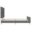 vidaXL Bettgestell mit Kopfteil Dunkelgrau 160 x 200 cm Stoff