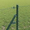 vidaXL Zaunpfosten Gr&uuml;n 10 x 0,6 m (36 mm Netz) Stahl und PVC